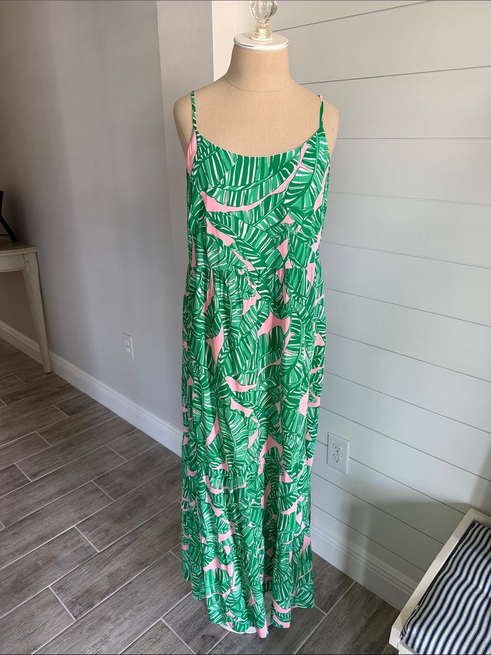 Lilly Pulitzer Teresa Maxi Dress Conch Shell Pink Let’s Go Bananas Medium